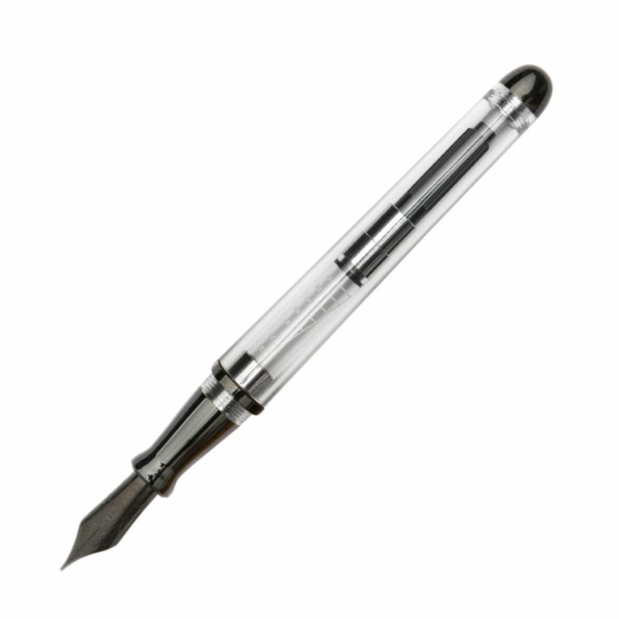 Fountain Pens * | Outlet Pineider Avatar Ur Demo Black Trim Clear Fountain Pen, Medium