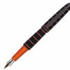 Fountain Pens * | Budget Diplomat Elox Ring Black/Orange Fountain Pen, 14Kt Gold Nib