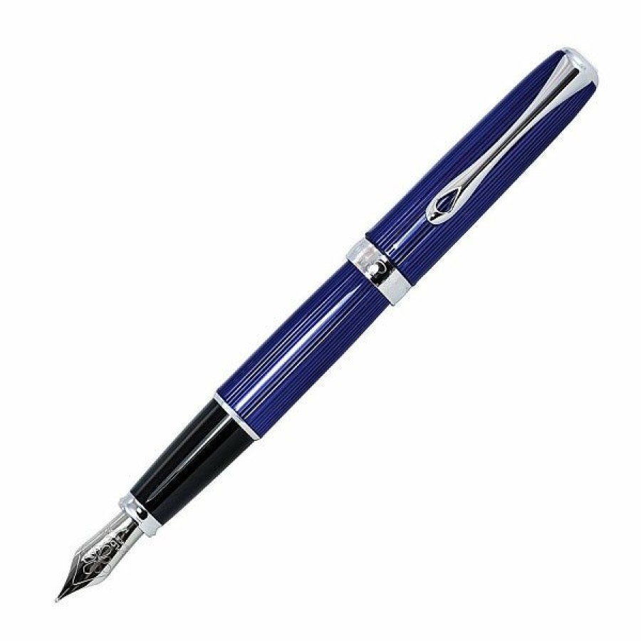 Fountain Pens * | New Diplomat Excellence A2 Skyline Blue Fountain Pen, Fine Nib