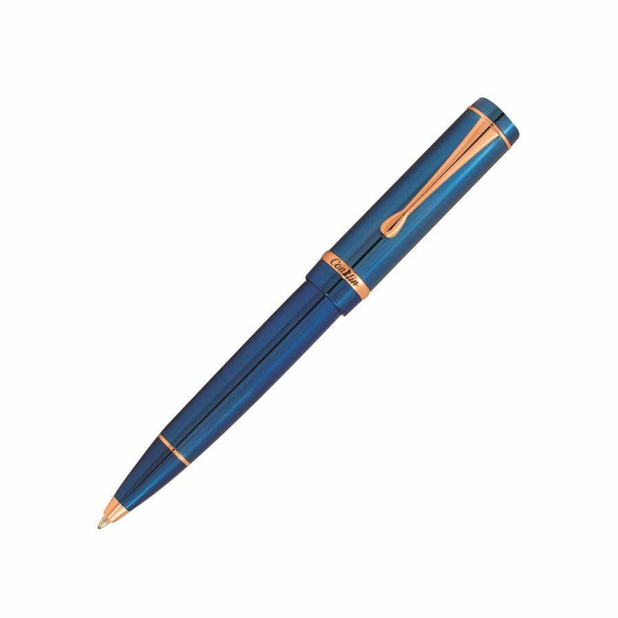 Ballpoint Pens * | Outlet Conklin Duragraph Metal Ballpoint Pen, Pvd Blue