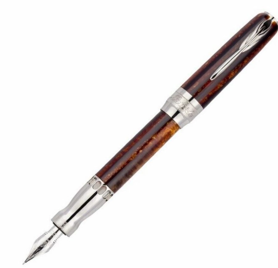 Fountain Pens * | Flash Sale Pineider Arco Oak Limited Edition Fountain Pen, Medium