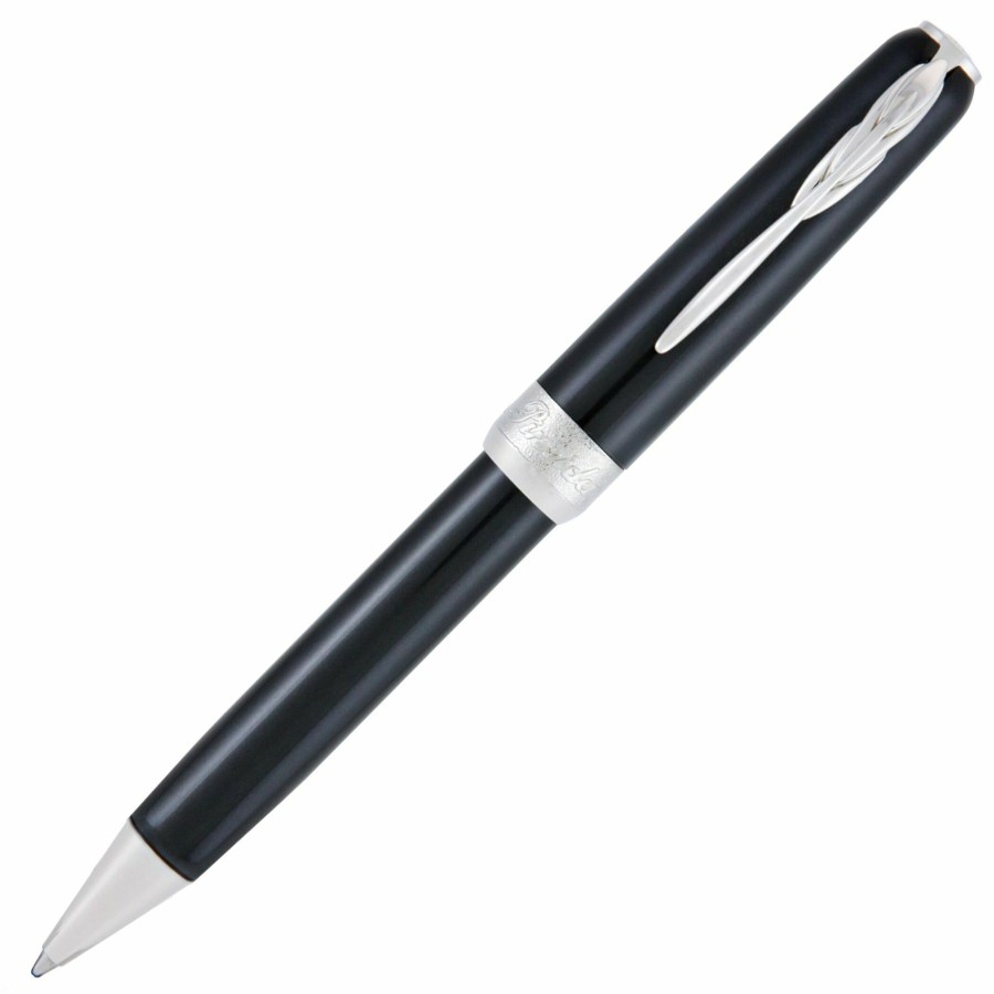 Ballpoint Pens * | Cheapest Pineider Full Metal Jacket Ballpoint Pen, Midnight Black