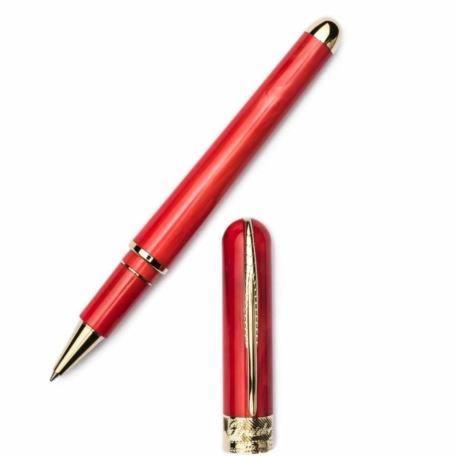 Rollerball Pens * | Promo Pineider Avatar Ur Deluxe Rollerball Pen, Devil Red