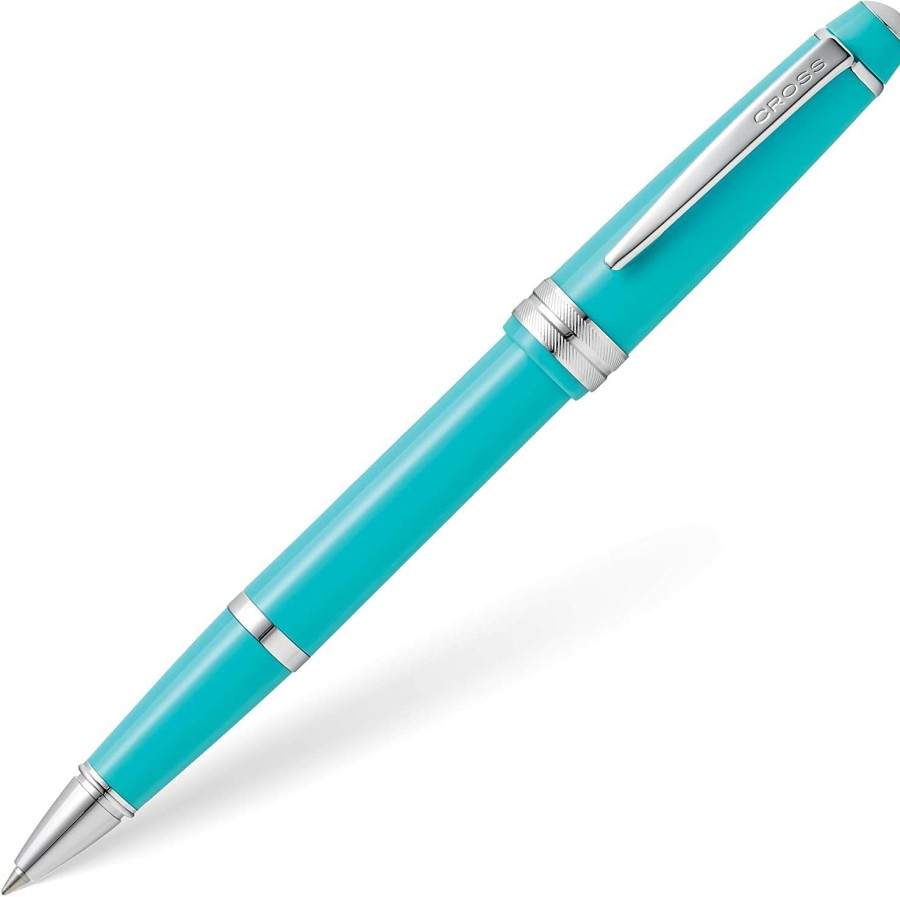 Rollerball Pens * | Wholesale Cross Bailey Light Rollerball Pen, Polished Teal & Chrome