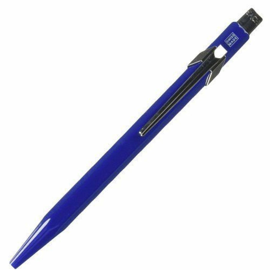 Ballpoint Pens * | Deals Caran D'Ache 849 Ballpoint Pen Metal Sapphire Blue #849.150