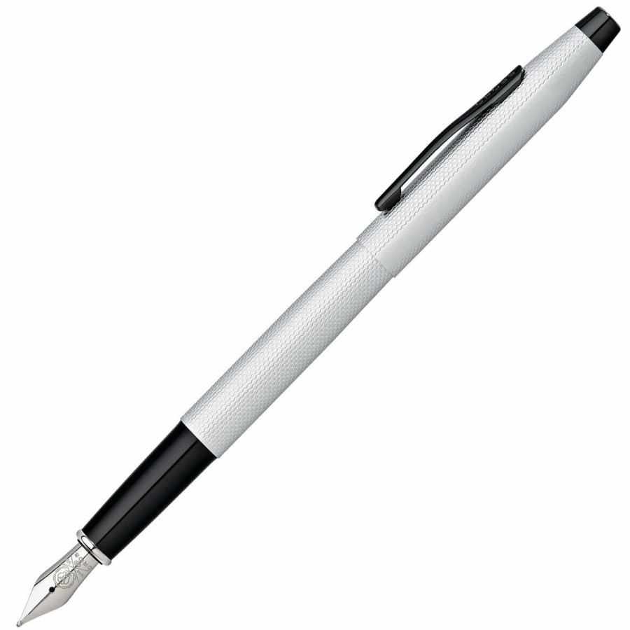 Fountain Pens * | Deals Cross Classic Century Fountain Pen, Brushed Chrome, Fine Nib