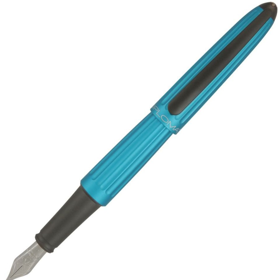 Fountain Pens * | New Diplomat Aero Fountain Pen Gift Set, Turquoise