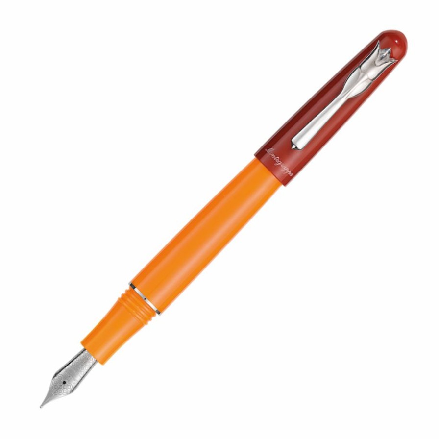 Fountain Pens * | Cheap Montegrappa Team Fox Tulip Fountain Pen, Red & Orange