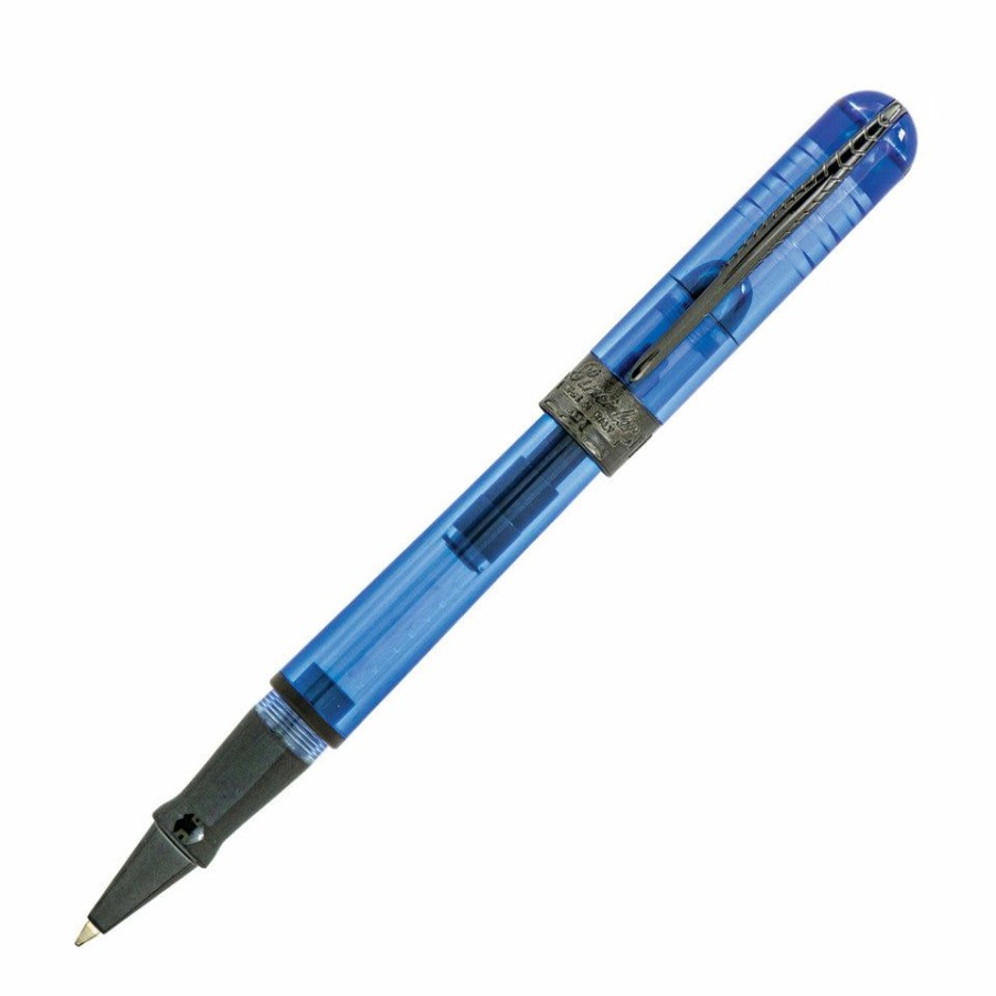 Rollerball Pens * | Coupon Pineider Avatar Ur Demo Black Rollerball Pen, Ice Blue