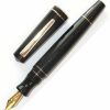 Fountain Pens * | Brand New Maiora Impronte, Mirror Black, Oversized Fountain Pen, Stub Nib