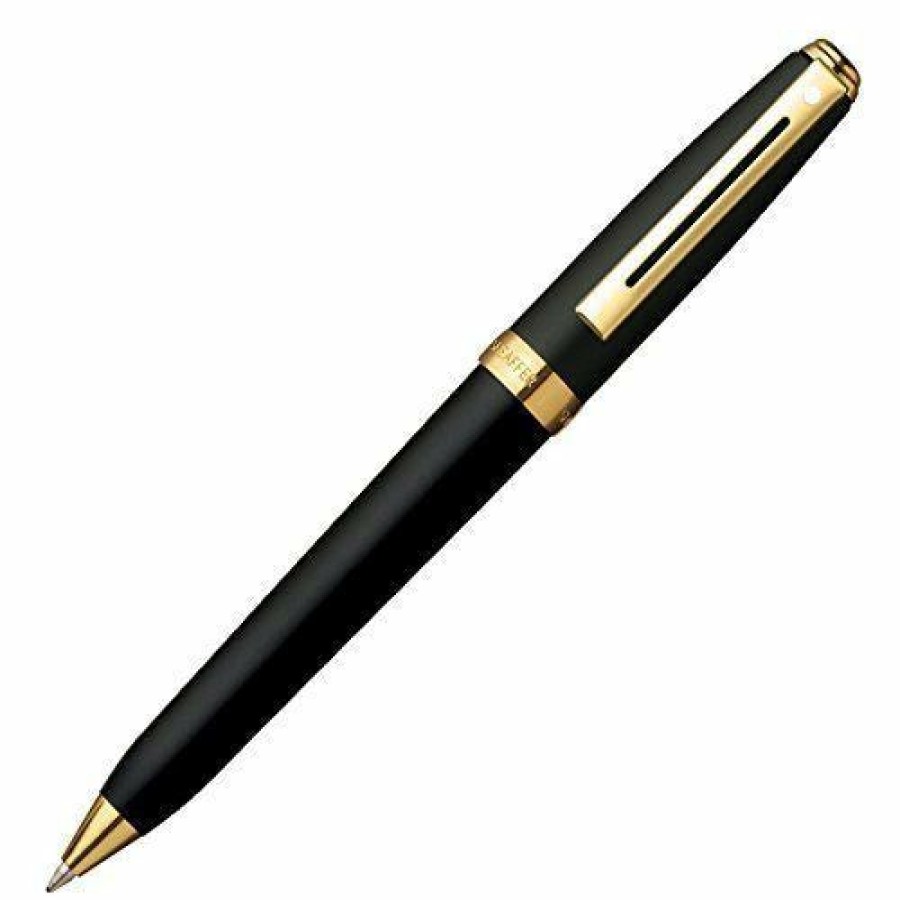 Ballpoint Pens * | Discount Sheaffer Prelude Ballpoint Pen Black Lacquer & Gold