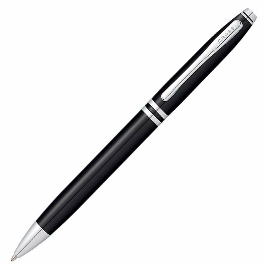 Ballpoint Pens * | Top 10 Cross Avitar Ballpoint Pen, Black & Chrome