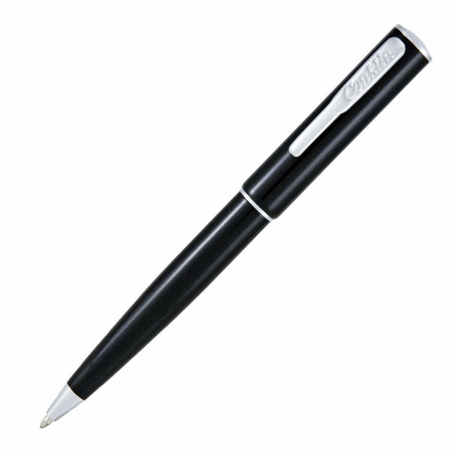 Ballpoint Pens * | Deals Conklin Coronet Ballpoint Pen, Black & Chrome