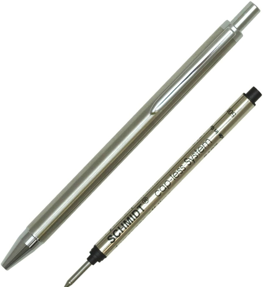 Rollerball Pens * | Best Pirce Schmidt Capless Rollerball Pen, Stainless Steel