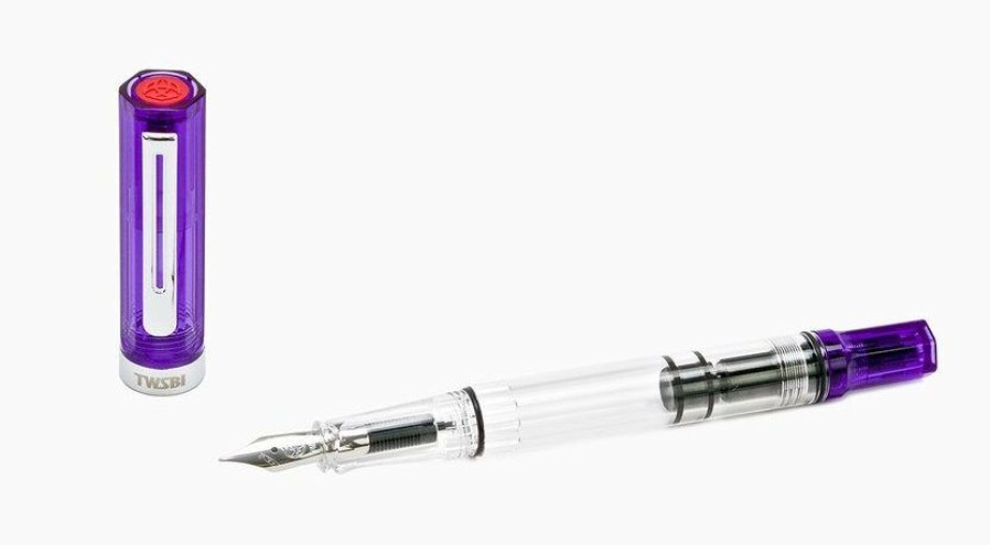 Fountain Pens * | Discount Twsbi Eco Transparent Purple Fountain Pen