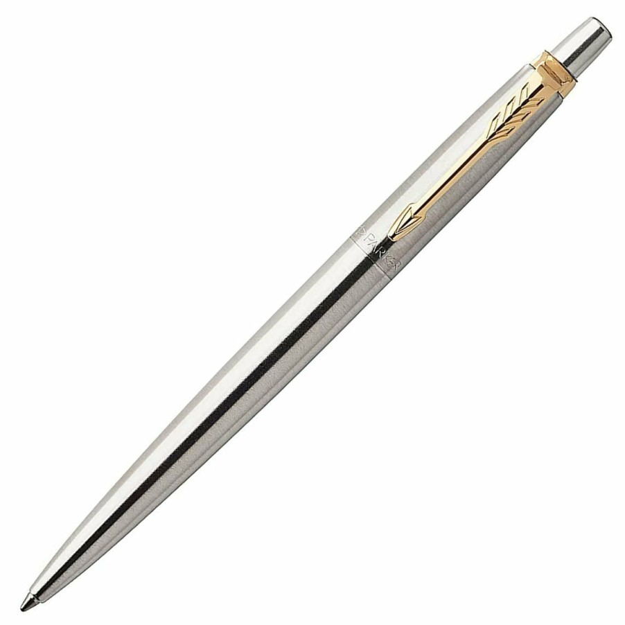 Ballpoint Pens * | Flash Sale Parker Jotter Ballpoint Pen, Gel Ink, Stainless Steel & Gold