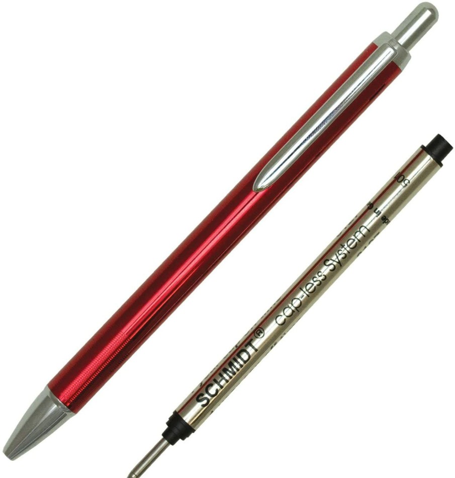 Rollerball Pens * | Budget Schmidt Capless Rollerball Pen, Anodized Red