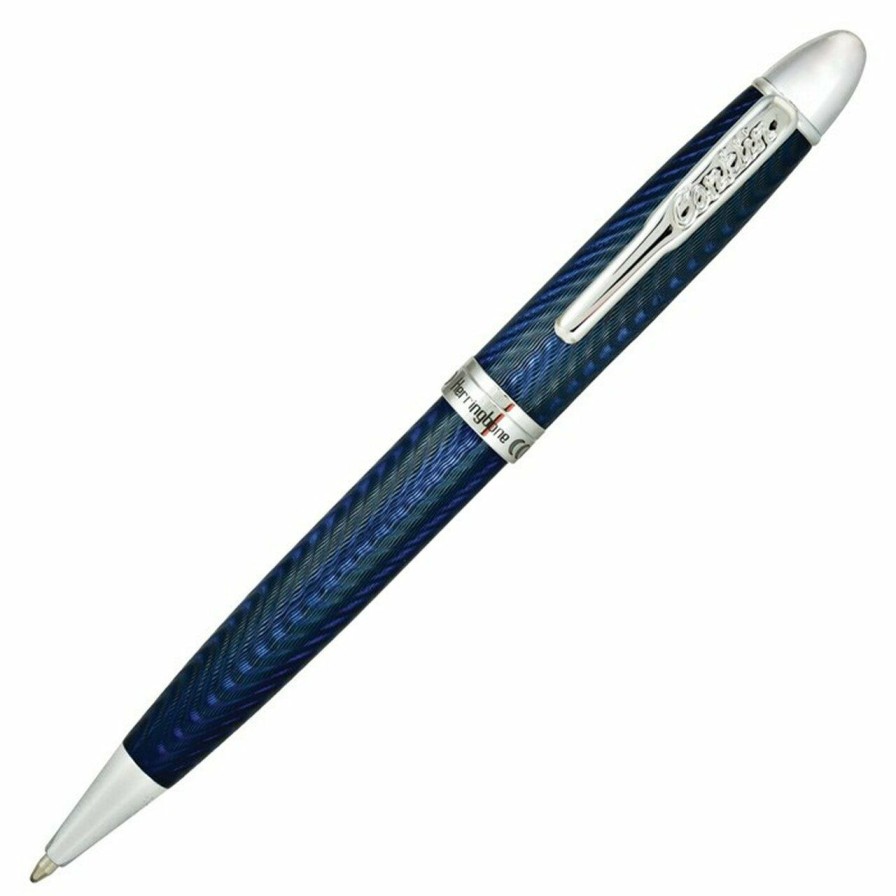 Ballpoint Pens * | Top 10 Conklin Herringbone Ballpoint Pen, Navy Blue