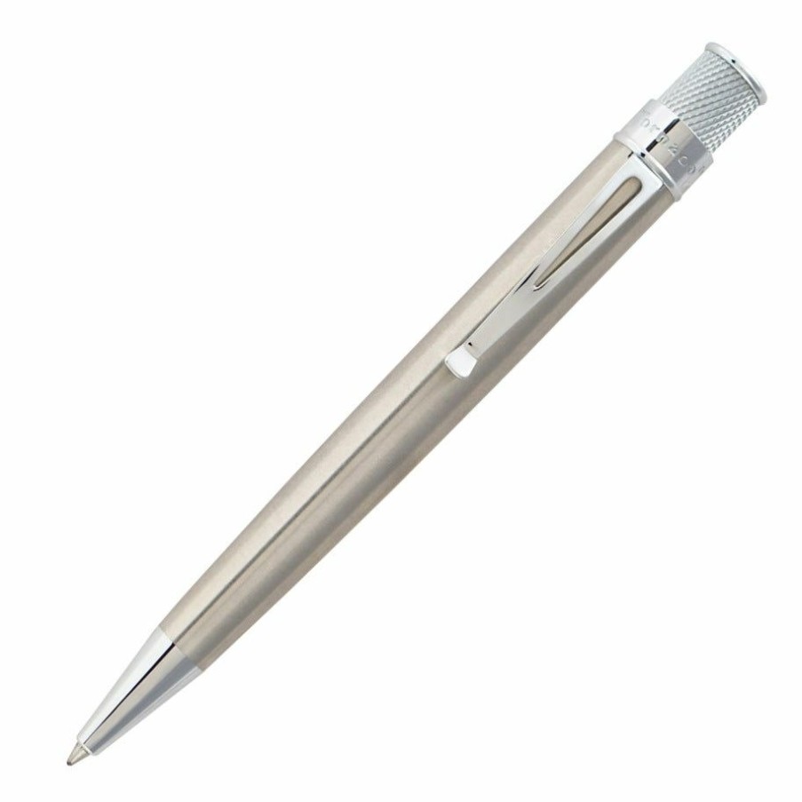 Rollerball Pens * | Discount Retro 51 Tornado Classic Rollerball Pen, Stainless Steel Lacquer