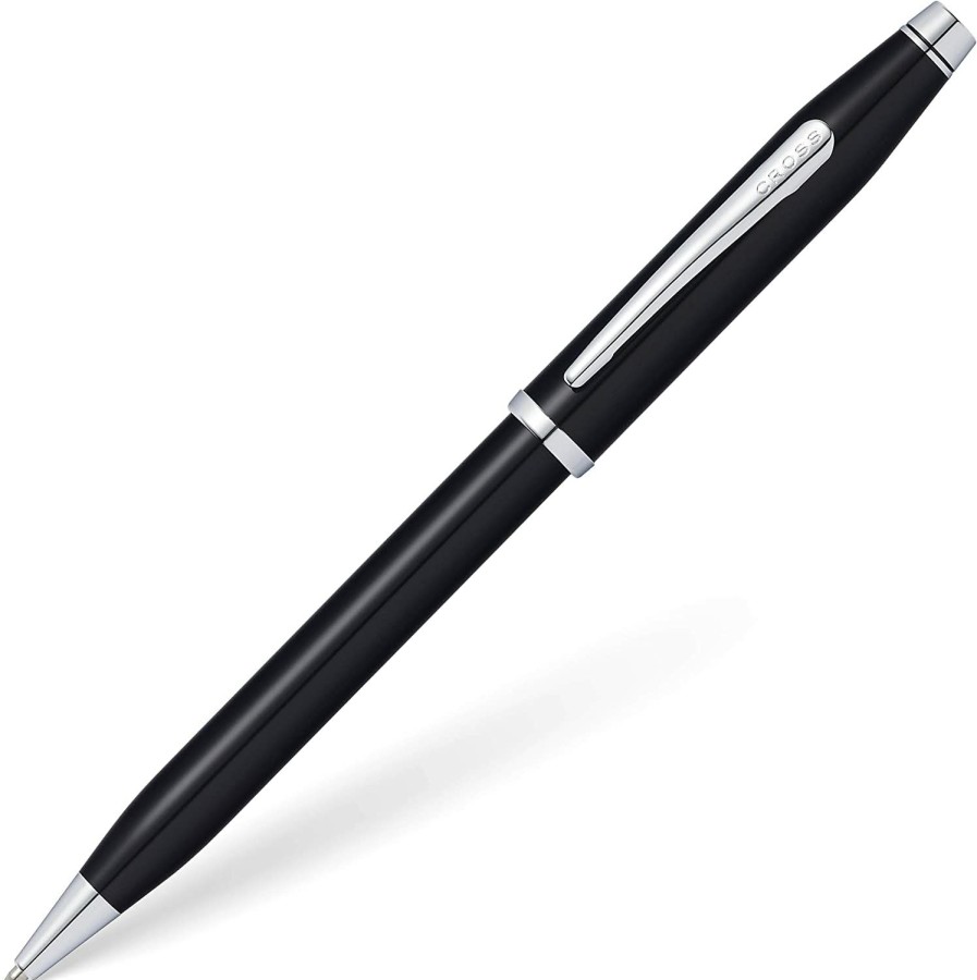 Ballpoint Pens * | New Cross Century Ii Ballpoint Pen, Black Lacquer & Chrome