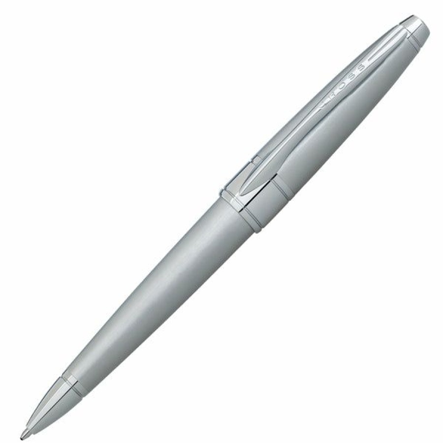 Ballpoint Pens * | Buy Cross Apogee Ballpoint Pen, Brushed Chrome, New, #At0122-18