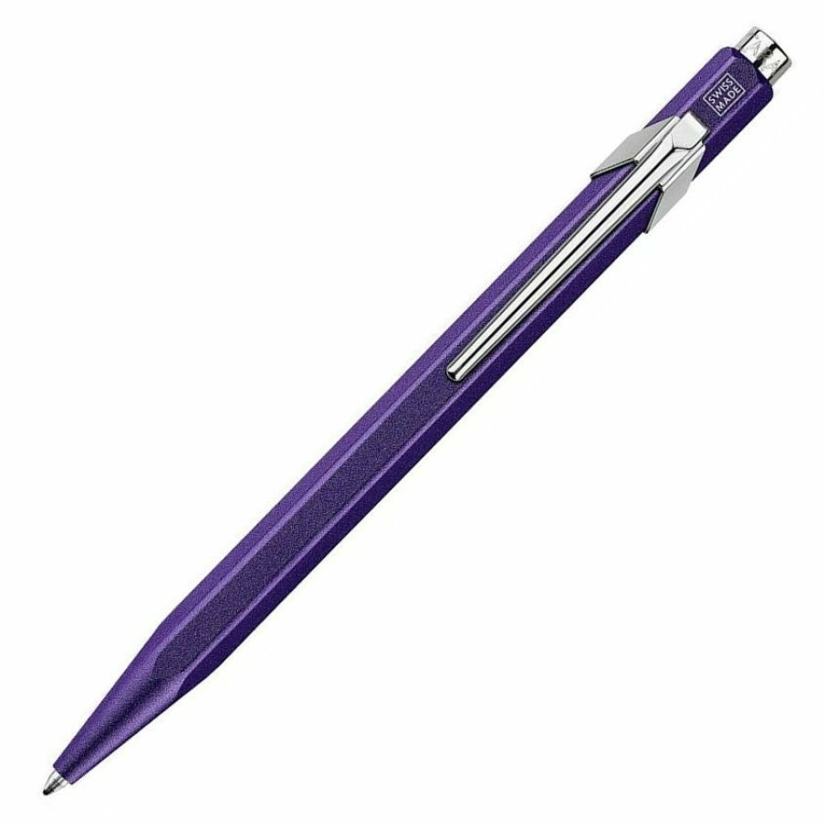 Ballpoint Pens * | New Caran D'Ache 849 Nespresso Ballpoint Pen, Limited Edition, Purple, #849.104