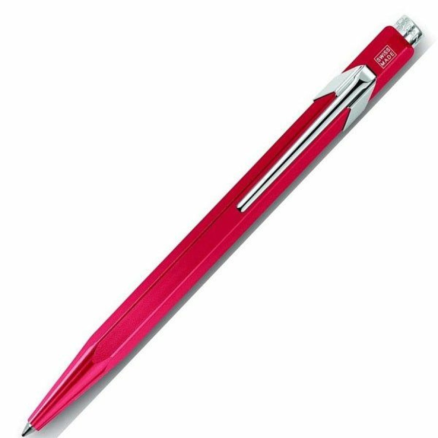 Ballpoint Pens * | Discount Caran D'Ache 849 Metal-X Ballpoint Pen Ruby Red #849.280