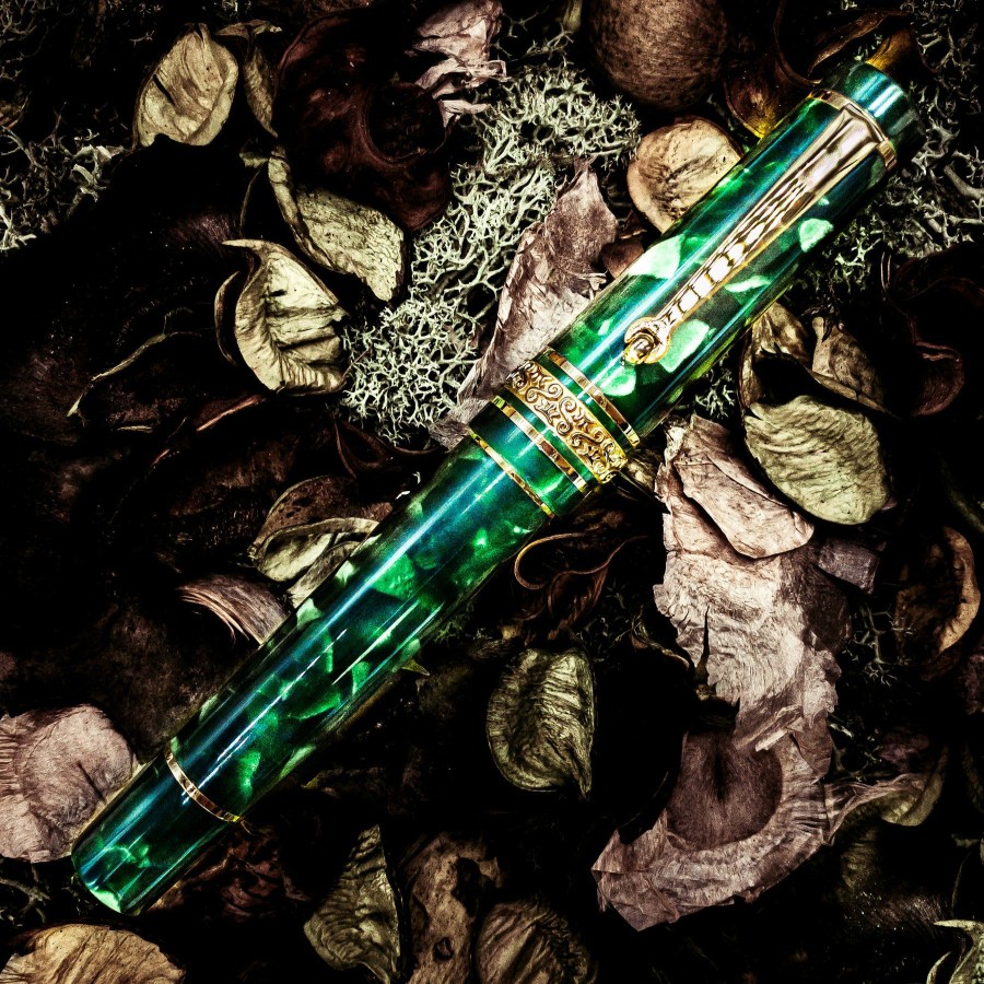 Fountain Pens * | Buy Maiora Limited Edition Alpha Smeraldo Emerald Green Fountain Pen