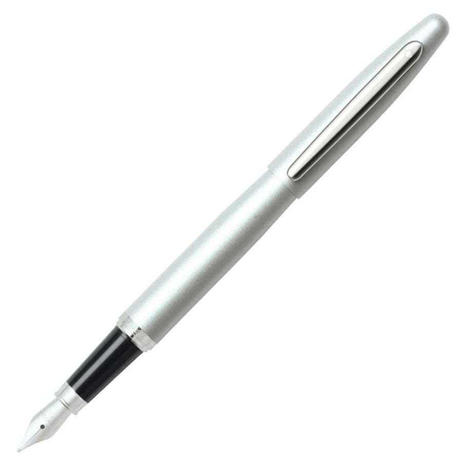 Fountain Pens * | Discount Sheaffer Vfm Fountain Pen, Strobe Silver, Medium Nib