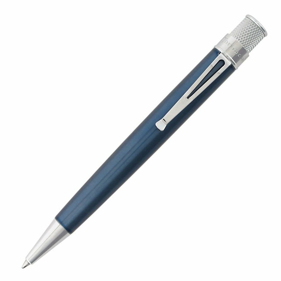 Rollerball Pens * | Deals Retro 51 Tornado Classic Rollerball Pen, Ice Blue Lacquer