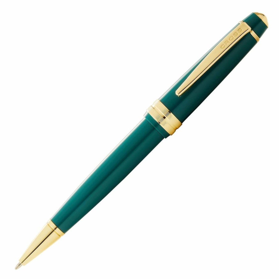 Ballpoint Pens * | Wholesale Cross Bailey Light Ballpoint Pen, Polished Dark Green & Gold