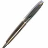 Ballpoint Pens * | Deals Cross Revere Ballpoint Pen, Tuxedo Cross Grid Brown & Chrome