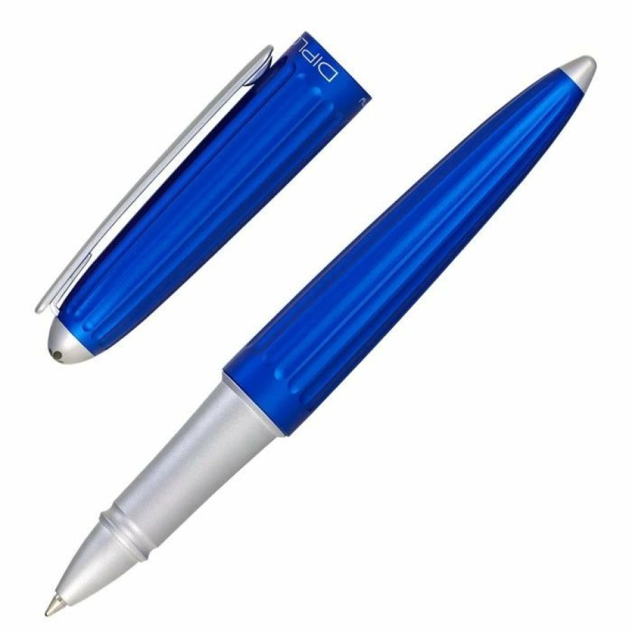 Rollerball Pens * | Best Sale Diplomat Aero Rollerball Pen, Blue