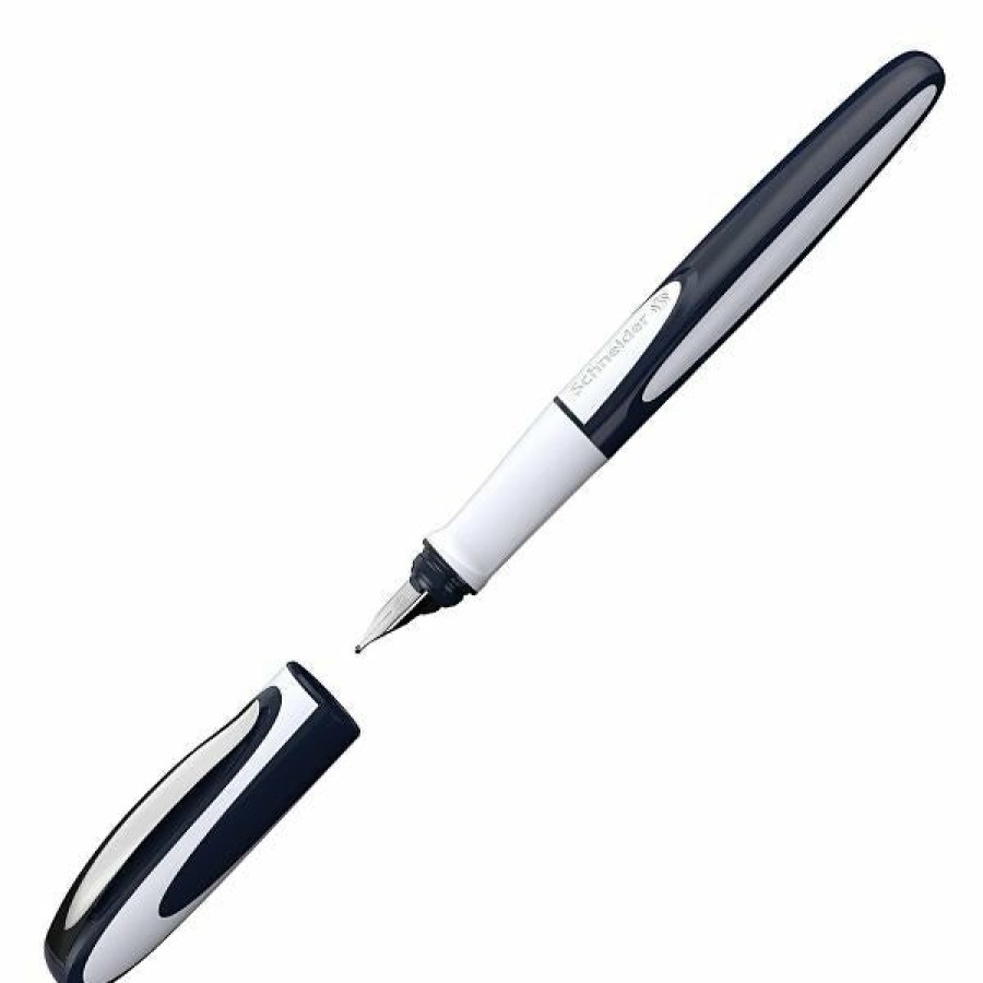 Fountain Pens * | Cheap Schneider Ray Cartridge Filled Fountain Pen, Dark Blue & Light Gray