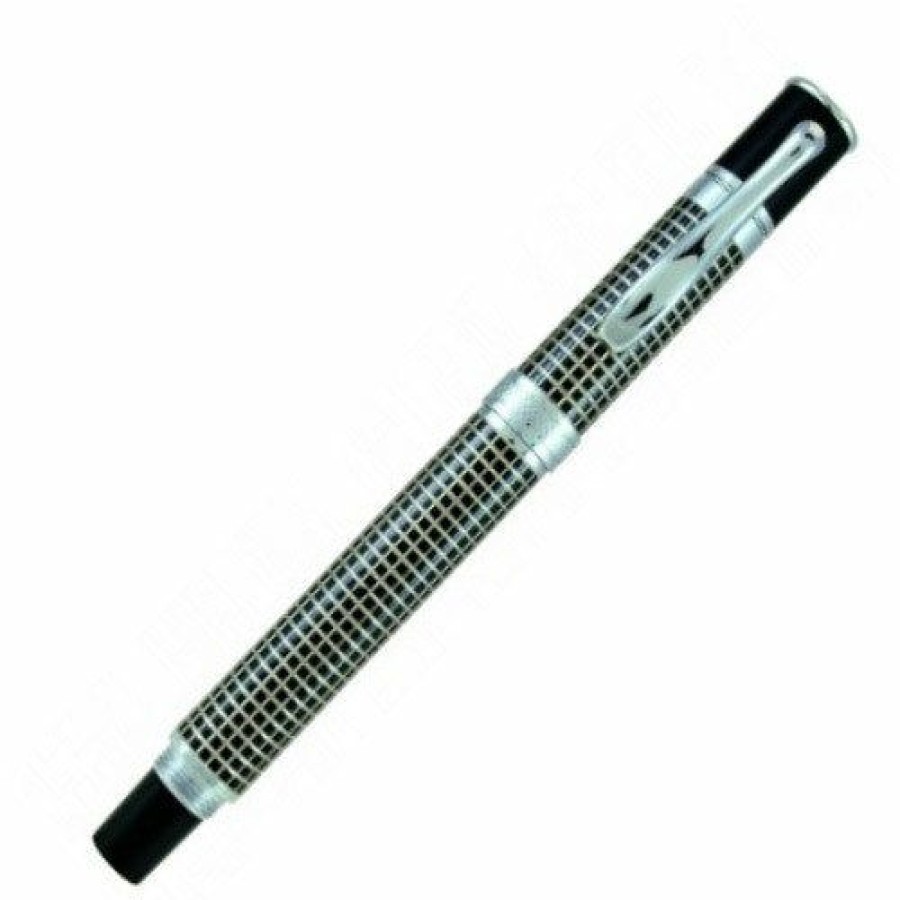 Fountain Pens * | Discount Monteverde Jewelria Executive Fountain Pen Black Chisel Medium Nib