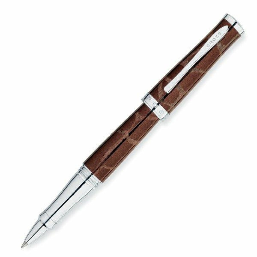 Rollerball Pens * | Outlet Cross Sauvage Rollerball Pen, Brown Tourmaline Giraffe