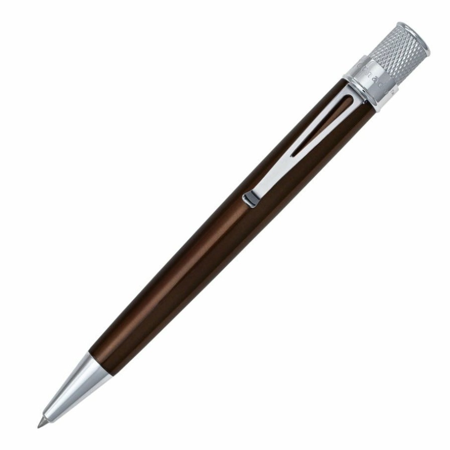 Rollerball Pens * | Discount Retro 51 Tornado Classic Rollerball Pen, Brown Lacquer