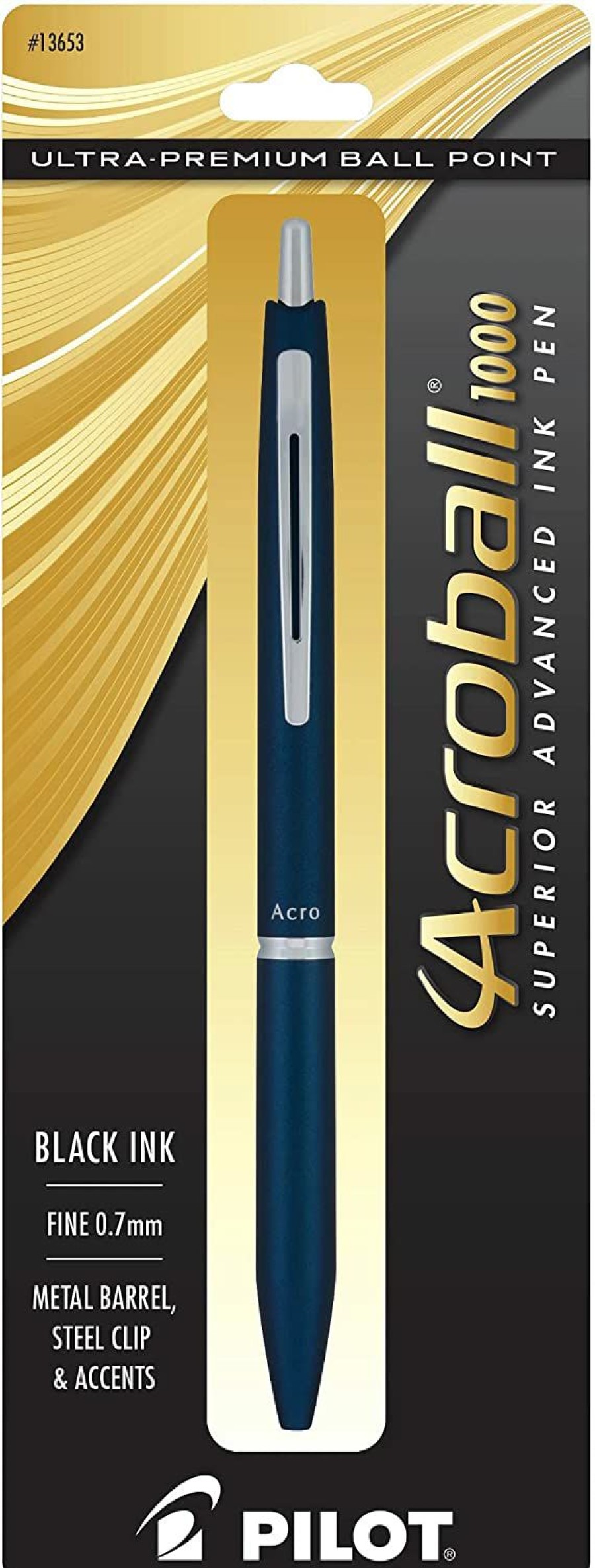 Ballpoint Pens * | Cheapest Pilot Acroball 1000 Ballpoint Pen, Navy Blue