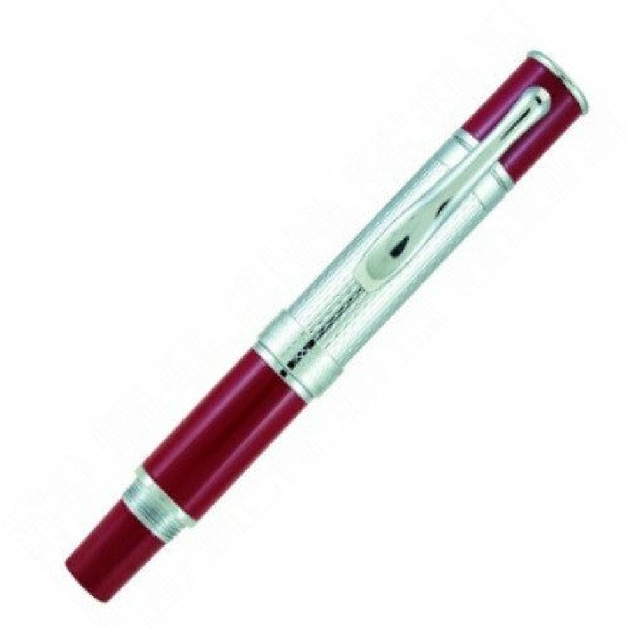 Fountain Pens * | Budget Monteverde Mini Jewelria Fountain Pen Burgundy Barley Fine Nib