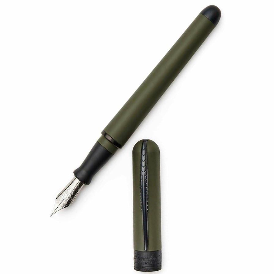 Fountain Pens * | Deals Pineider Avatar Ur Matte Fountain Pen, Military Green