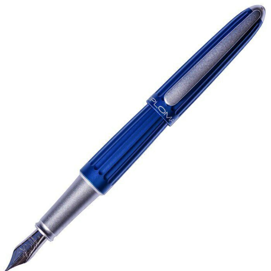 Fountain Pens * | Buy Diplomat Aero Blue Fountain Pen