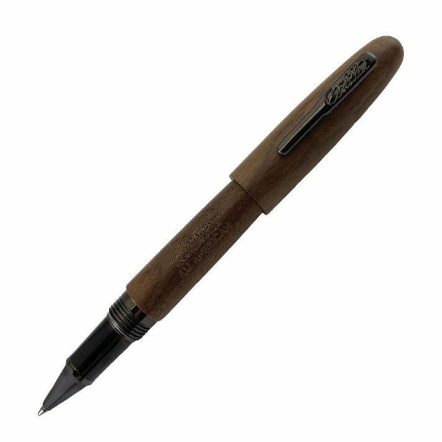 Rollerball Pens * | Cheapest Conklin All American Limited Edition Walnut Rollerball Pen, Gunmetal Trim