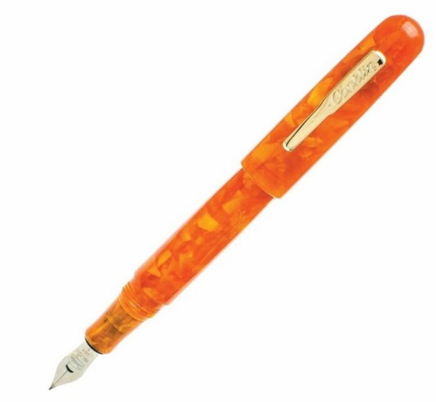 Fountain Pens * | Wholesale Conklin All American Sunburst Orange Fountain Pen