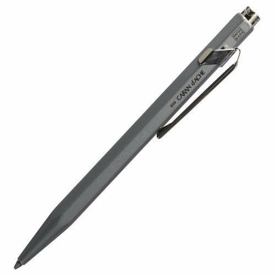 Ballpoint Pens * | Cheap Caran D'Ache 849 Ballpoint Pen Metal Grey #849.005