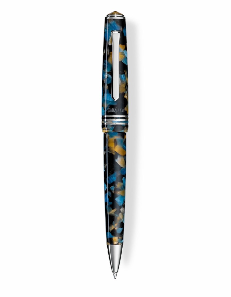 Ballpoint Pens * | Deals Tibaldi N60 Samarkand Blue Resin Ballpoint Pen