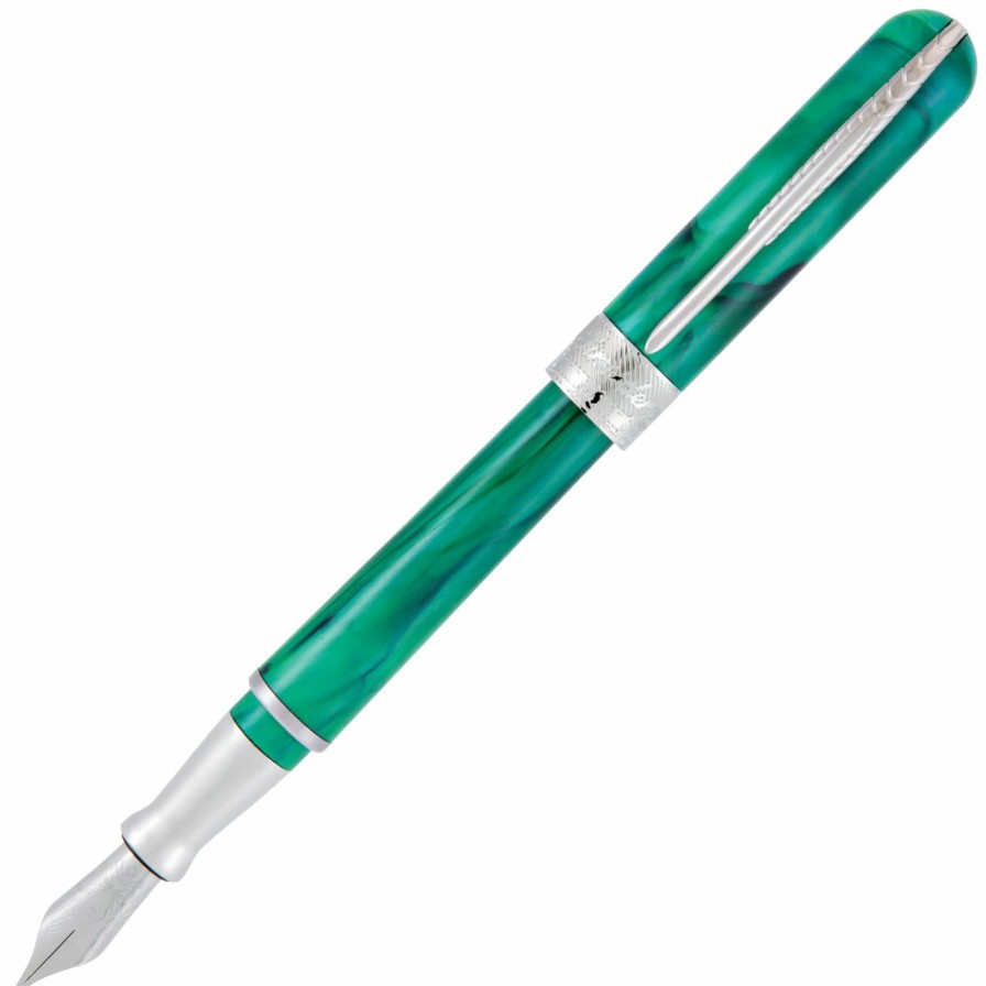 Fountain Pens * | Best Reviews Of Pineider Avatar Fountain Pen, Forest Green, Extra-Fine Point