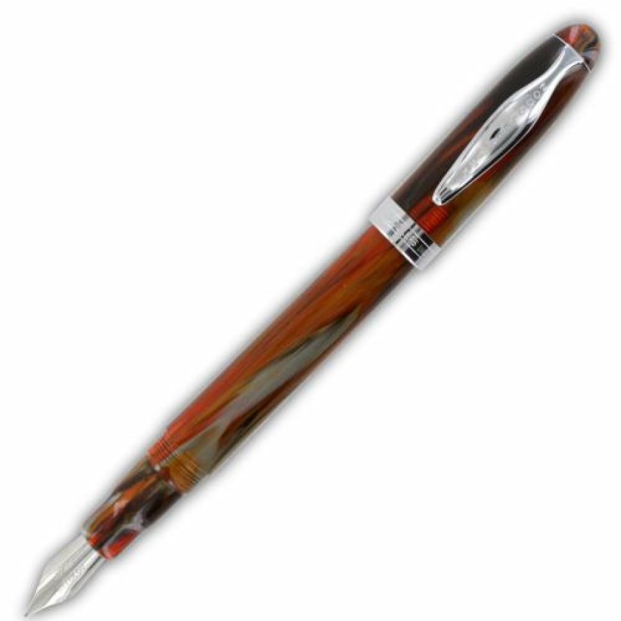 Fountain Pens * | Brand New Noodlers Ahab Flex Fountain Pen Pima Tortoise #15063