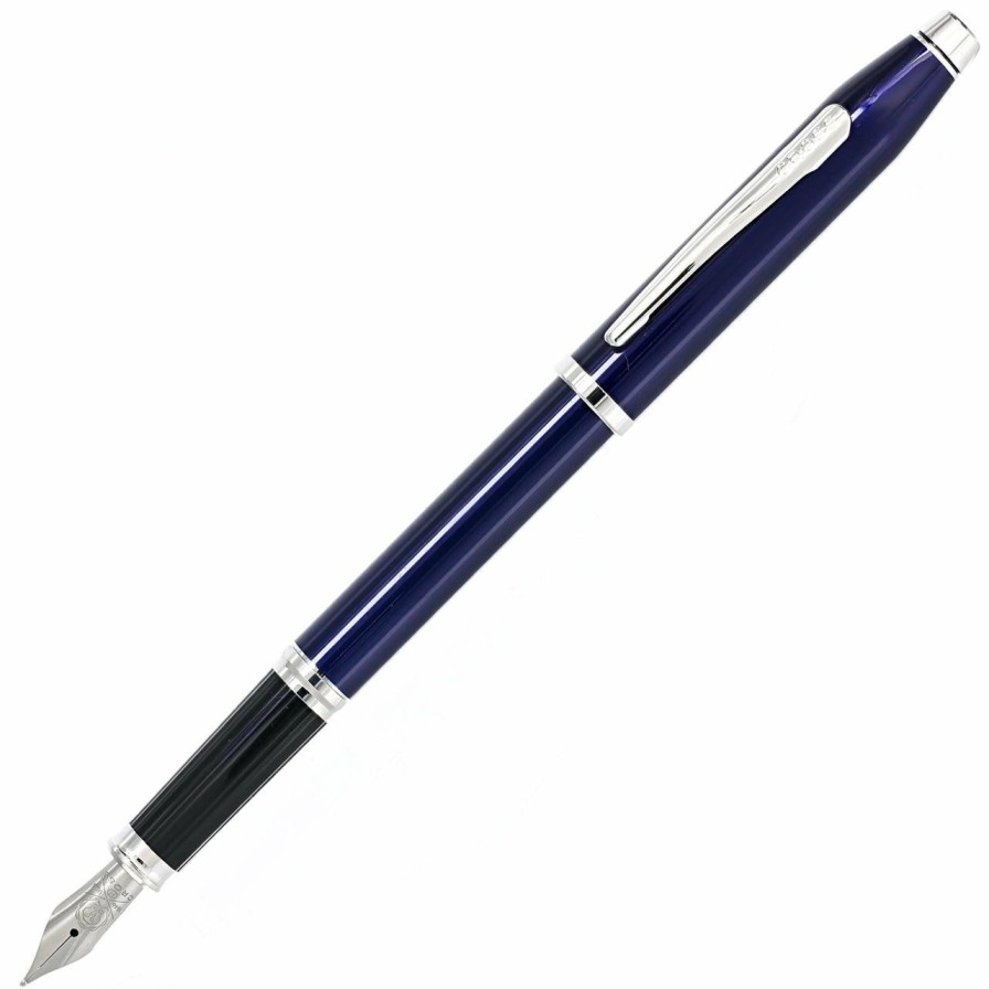 Fountain Pens * | Discount Cross Century Ii Translucent Blue Fountain Pen, Medium Nib