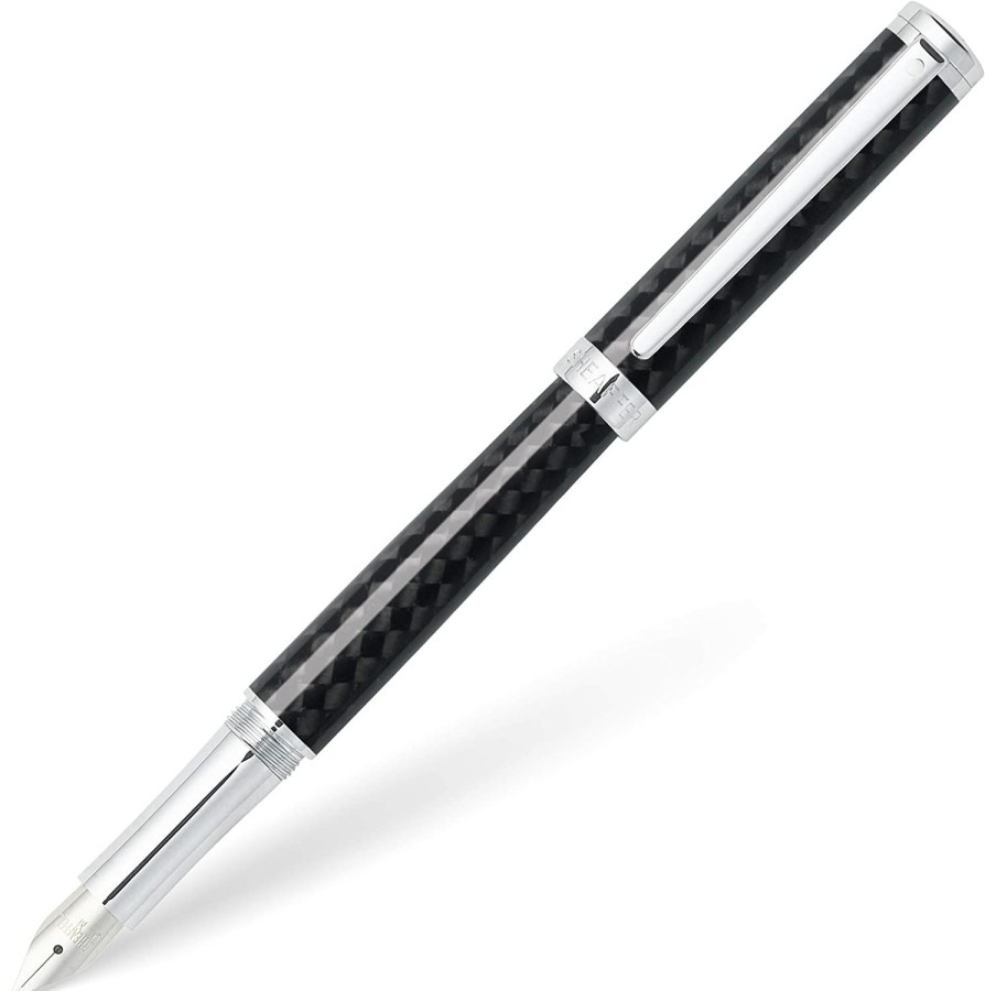 Fountain Pens * | Brand New Sheaffer Intensity Fountain Pen, Carbon Fiber , Broad Nib