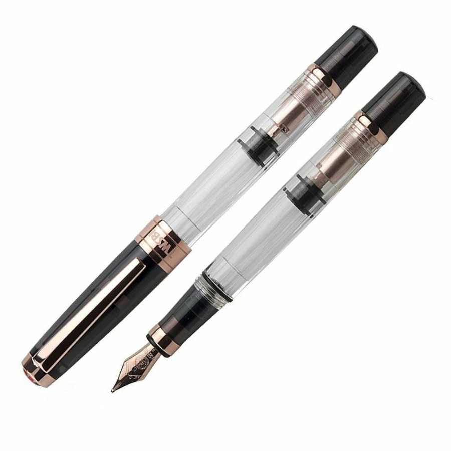 Fountain Pens * | Flash Sale Twsbi Diamond 580 Rose Gold Ii Fountain Pen, Black